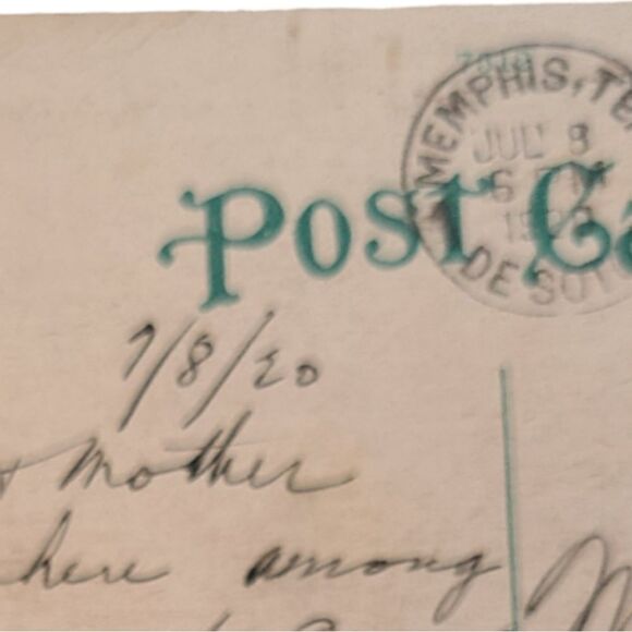 Antique Postcard of Court Square Memphis TN Dated 7/8/1920 - Picture 5 of 6